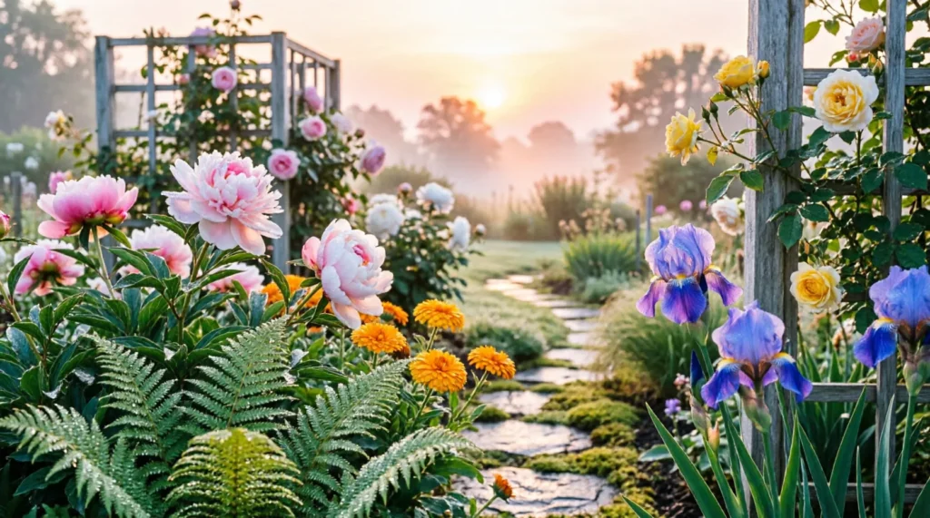similes for flowers blooming