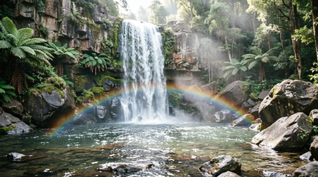 similes for waterfalls