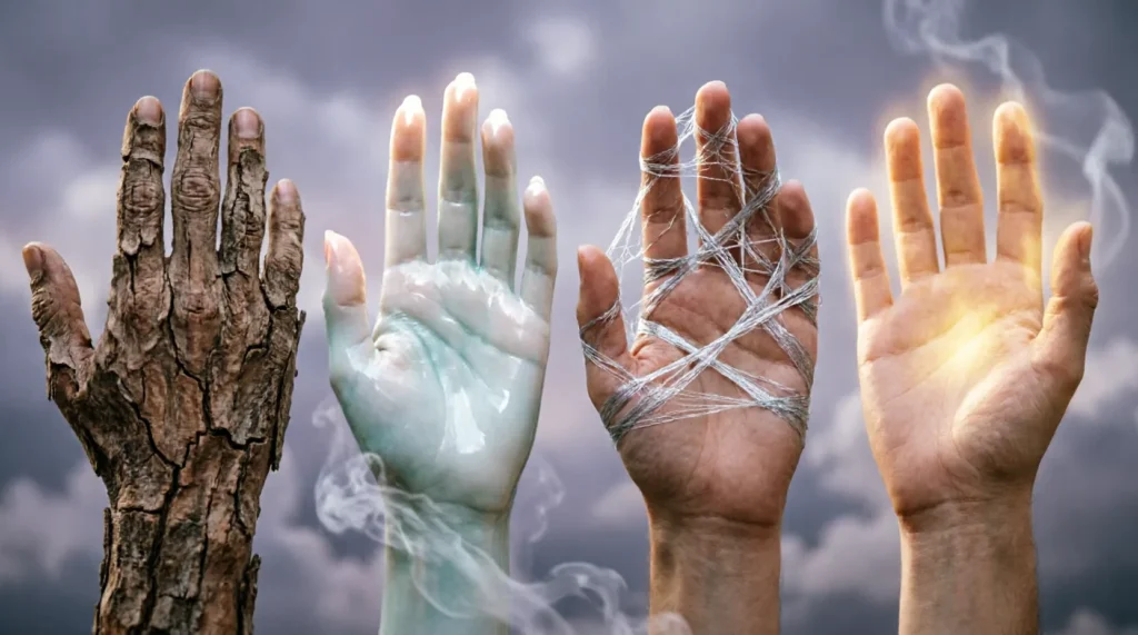 similes for hands