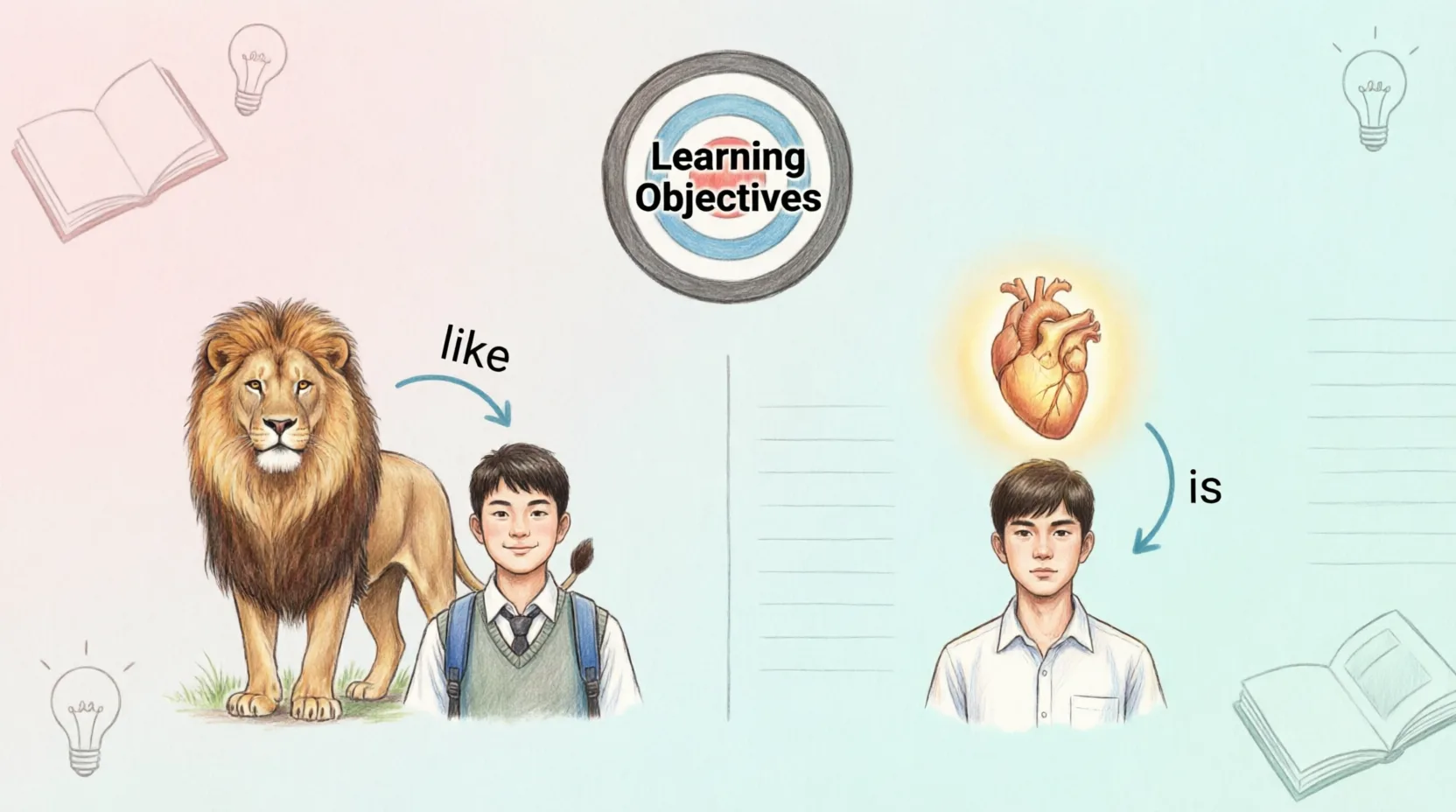 learning objectives for similes and metaphors