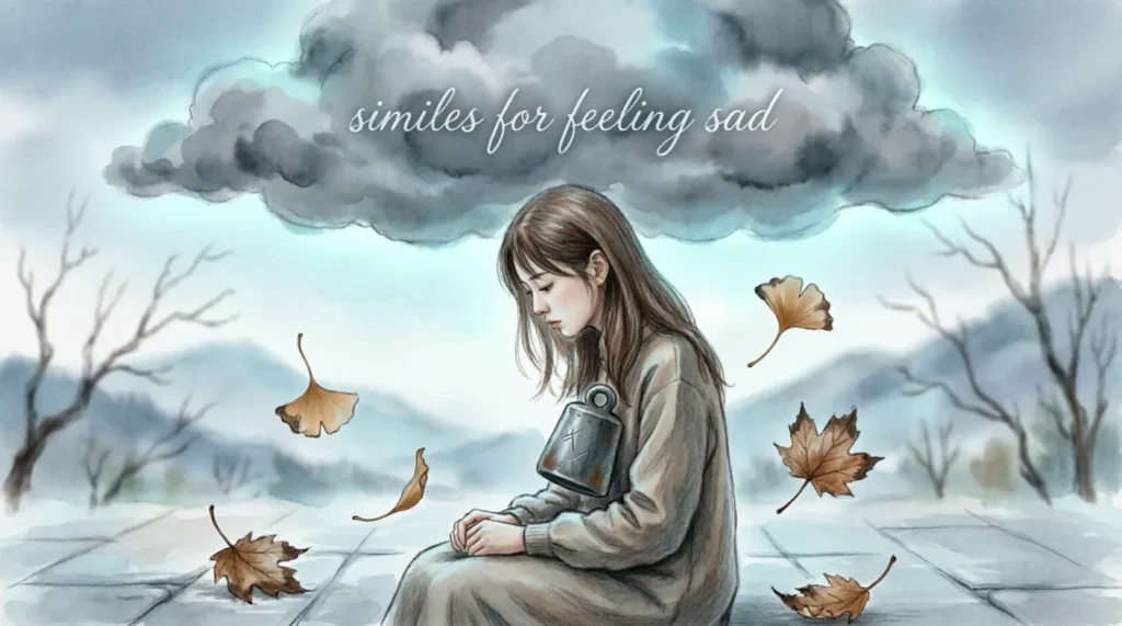 similes for feeling sad