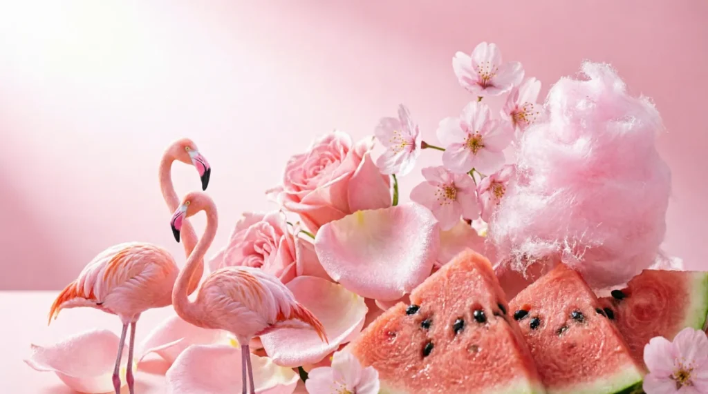 similes for pink