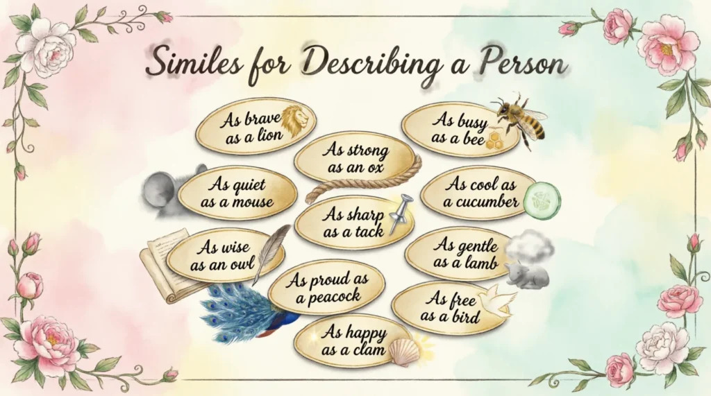 similes for describing a person