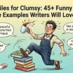 similes for clumsy