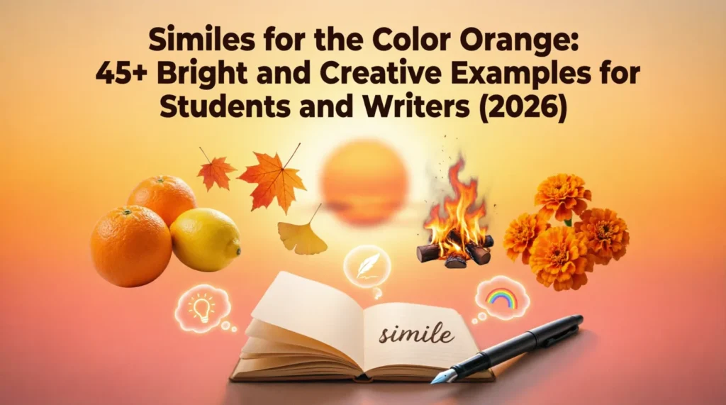 similes for the color orange