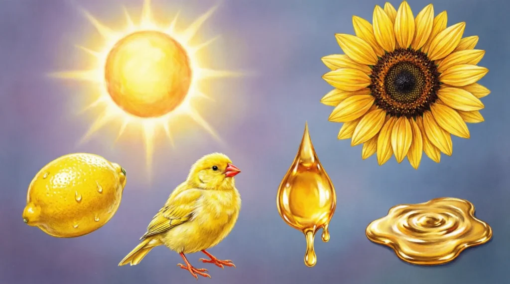 similes for the color yellow