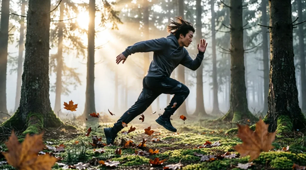 similes for running away
