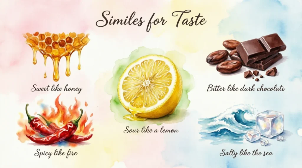 similes for taste