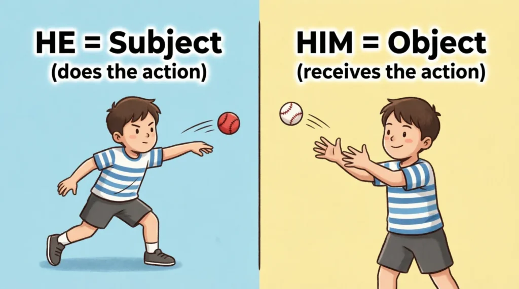 he vs him