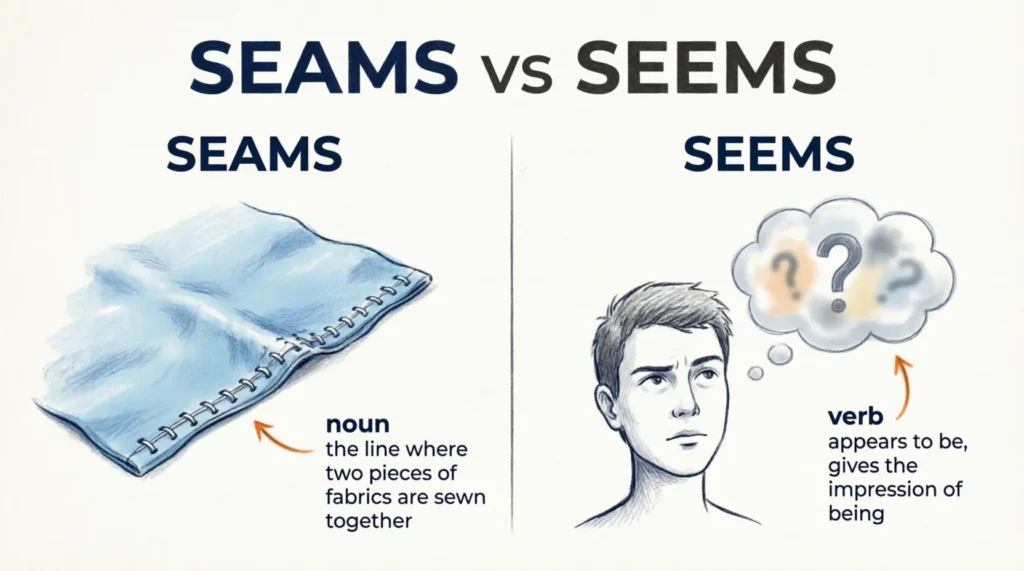 seams vs seems