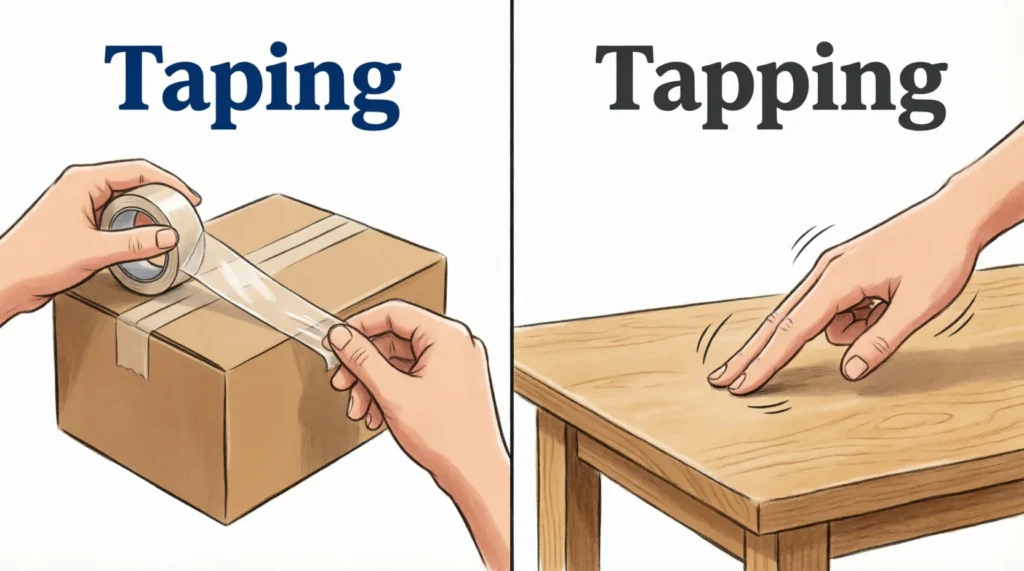 taping vs tapping